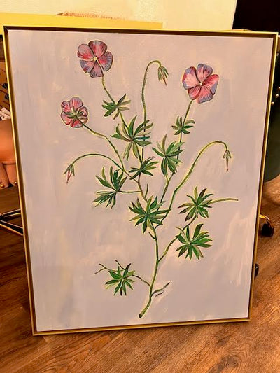AO Botanical on Blue 24x30