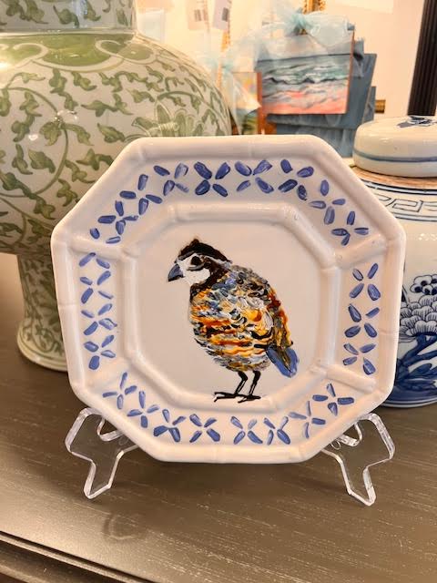 AW 6" Hand Painted Quail Plate 2