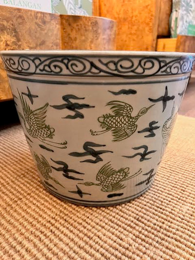 Cranes and Clouds Planter