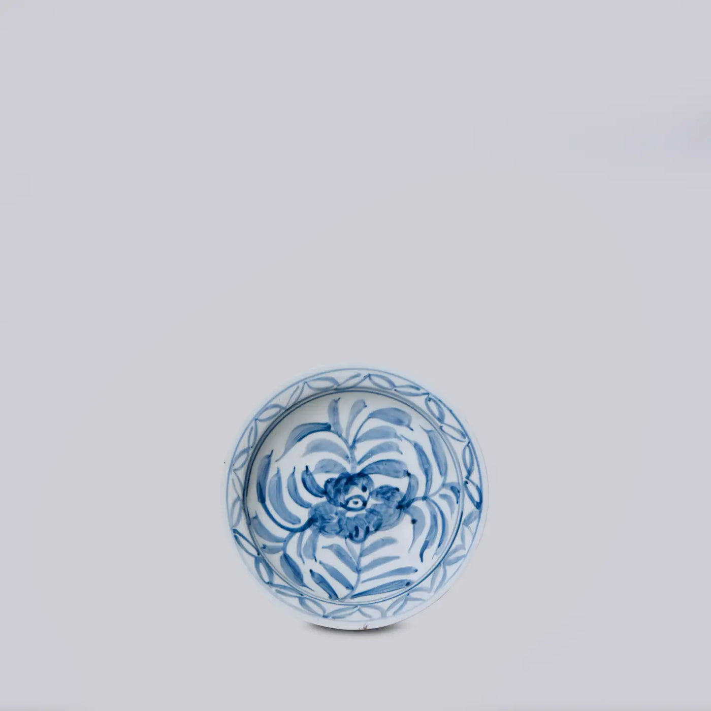 Small Blue & White Porcelain Floral Dish