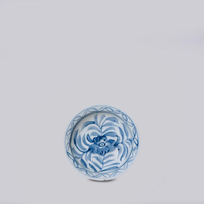 Small Blue & White Porcelain Floral Dish