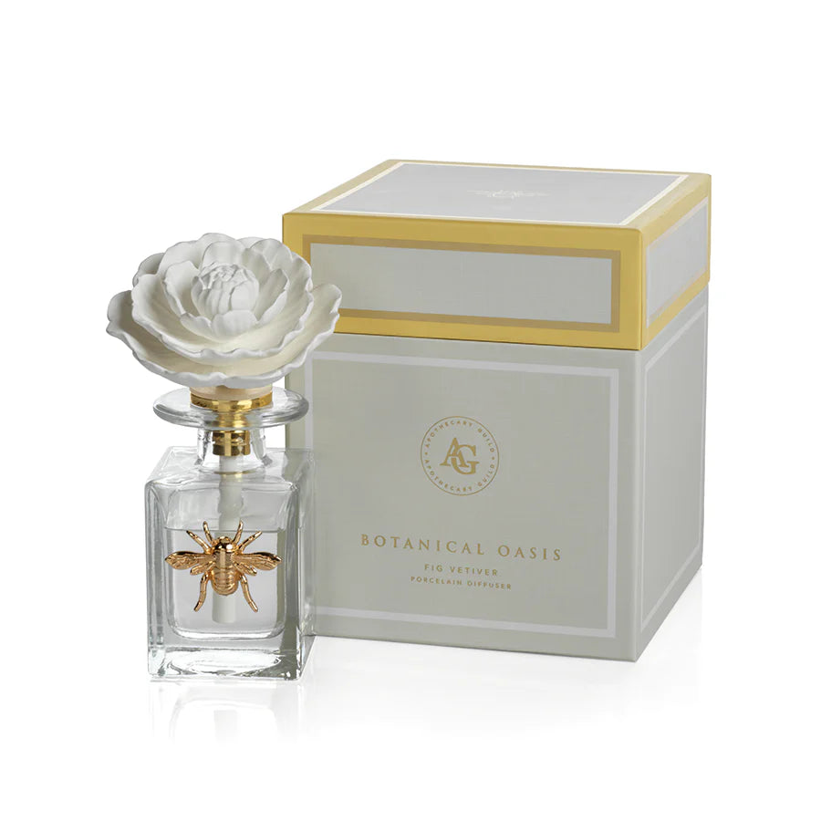 Fig Vetiver - Bee - Botanical Oasis Porcelain Diffuser