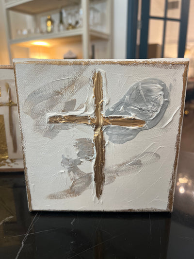 Painted Cross on Canvas