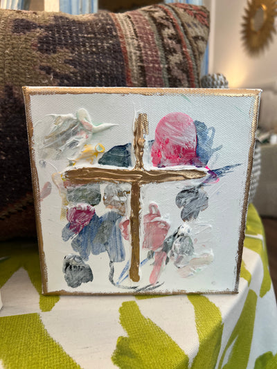 Painted Cross on Canvas