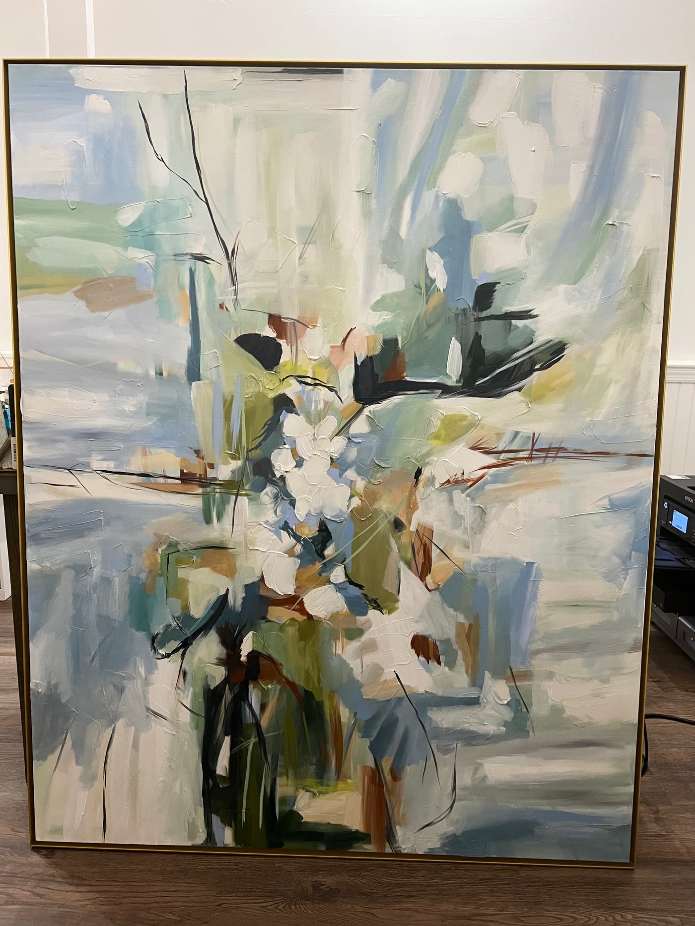 AO 48x60 Abstract - Gold Floating Frame