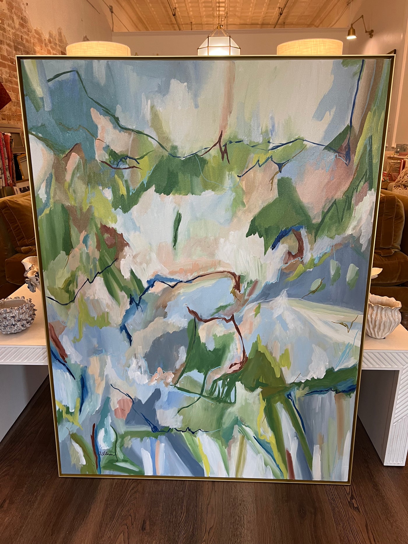 AO 36x48 Greens & Blues