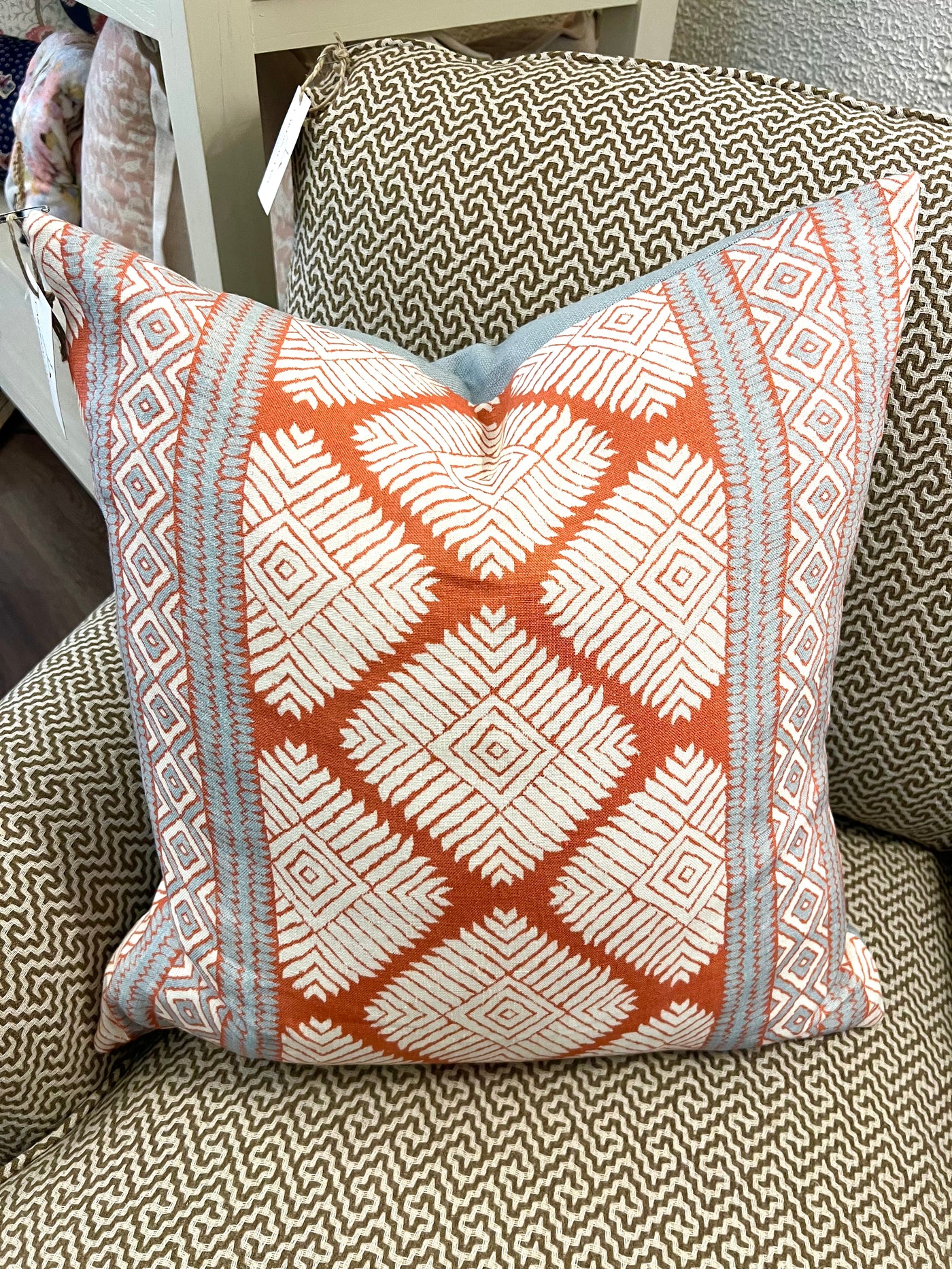 Thibaut Austin Stripe Coral Pillow