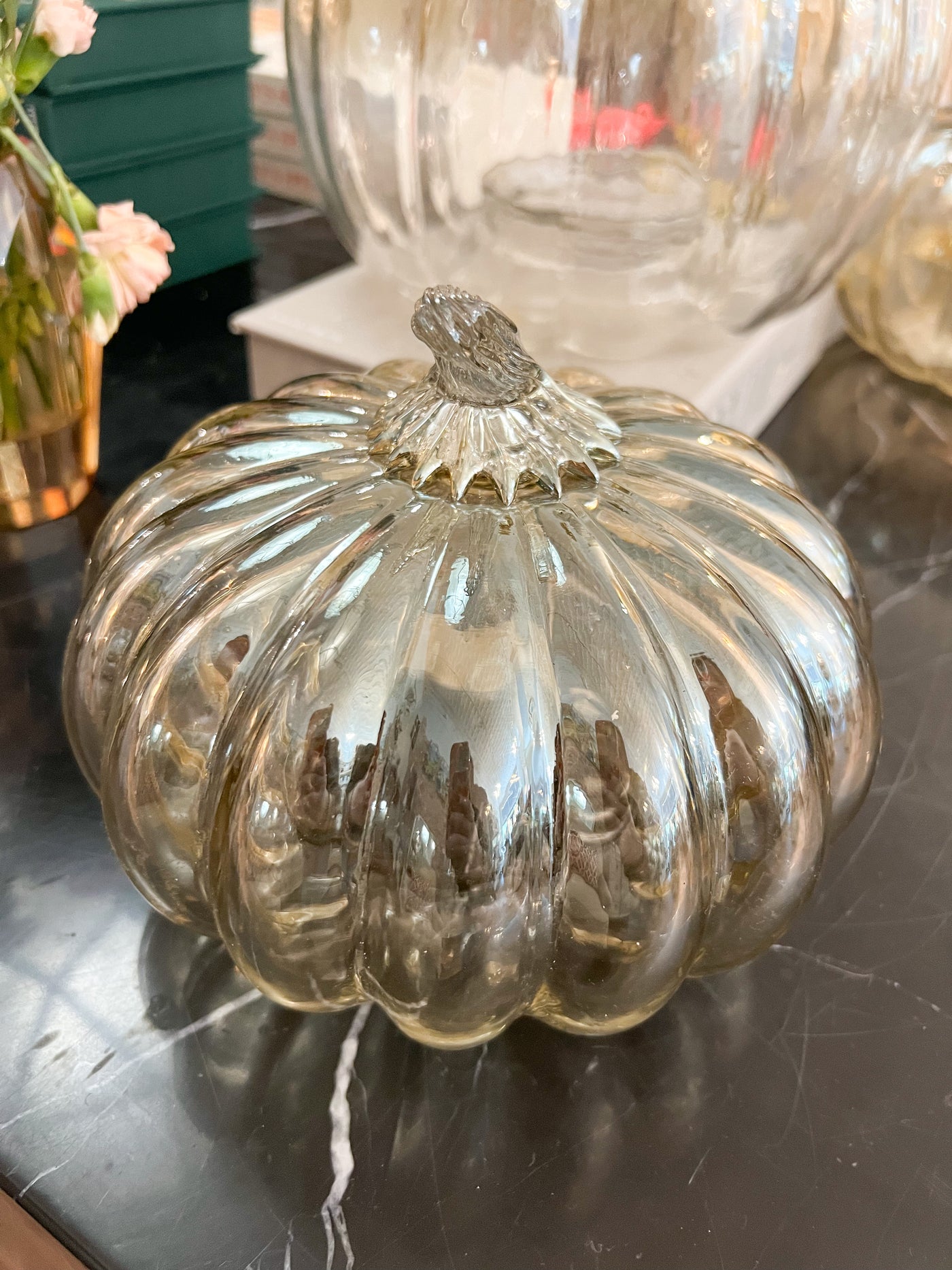 Glass Pumpkin Cloche (SM)