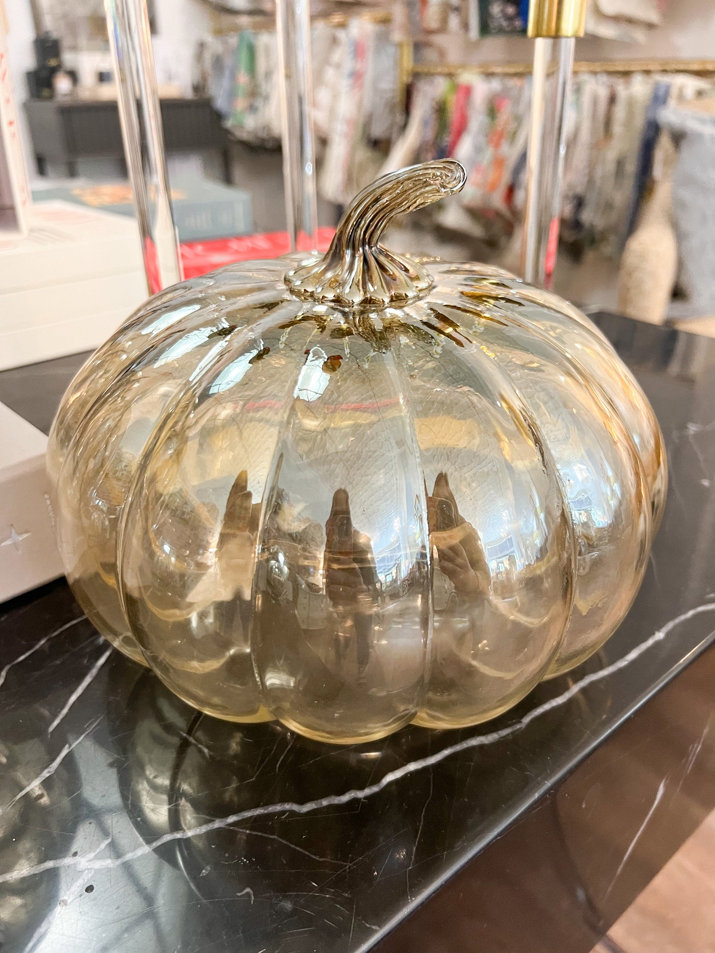 Glass Pumpkin Cloche (M)