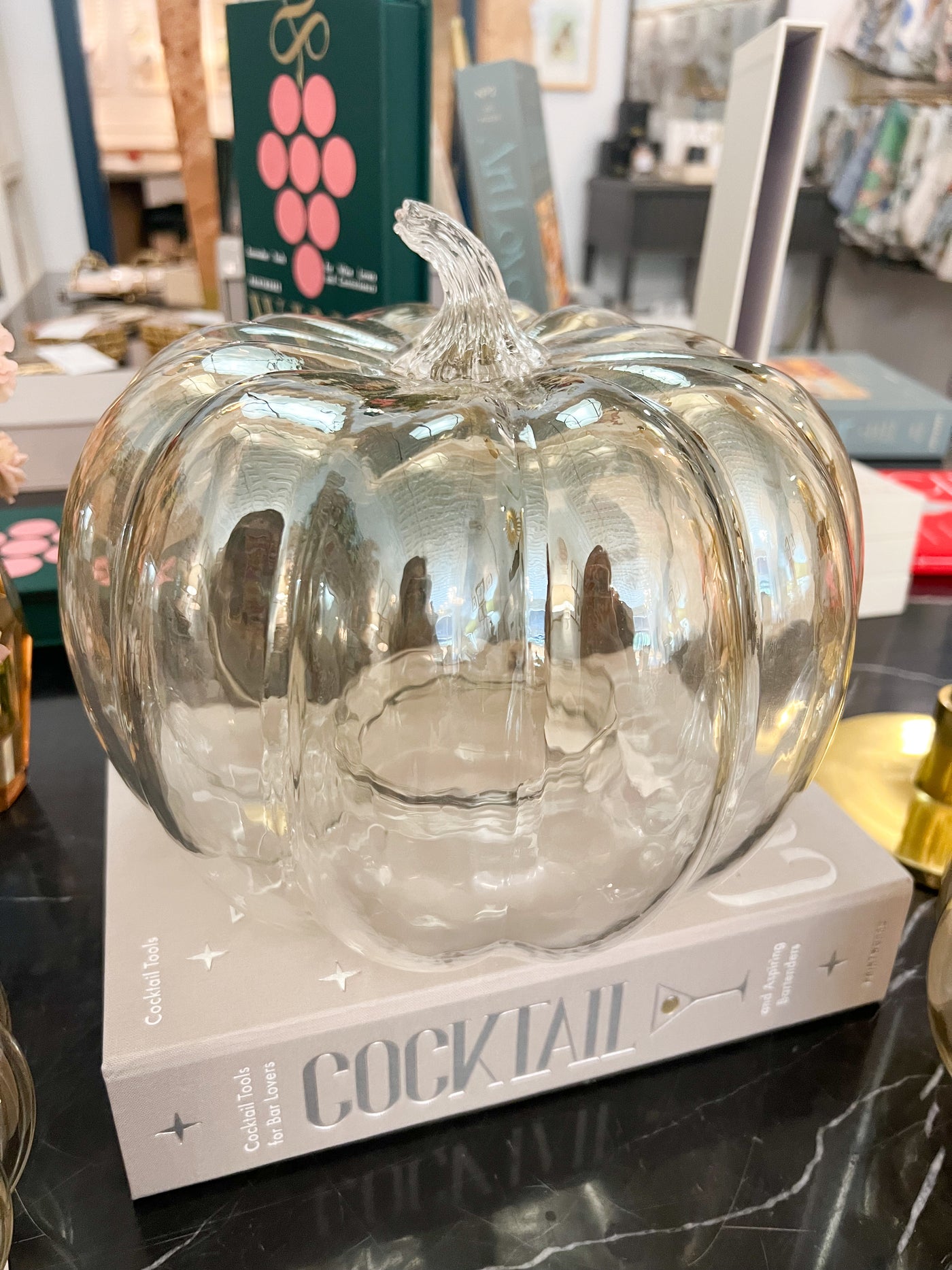 Glass Pumpkin Cloche (L)