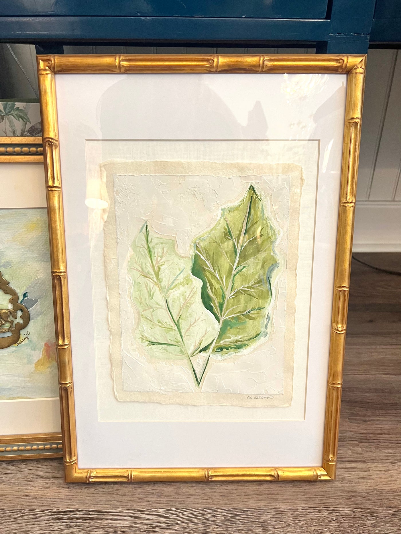 AO 13x19 Textured Leaf Botanical