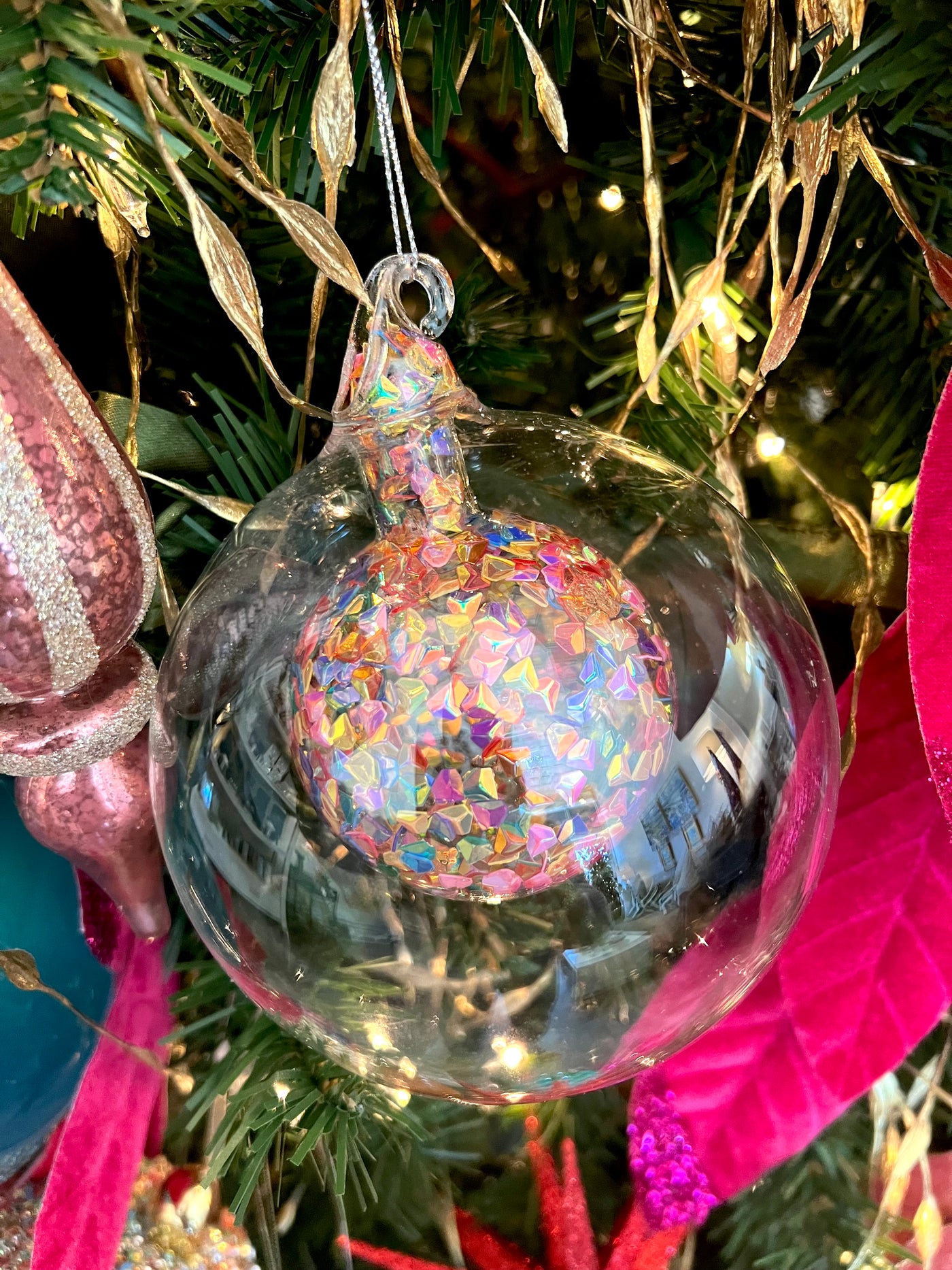 Double Glass Sequin Ornament (Medium)