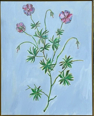 AO Botanical on Blue 24x30
