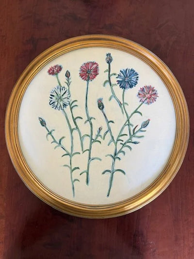 AO 16" Round Botanical Multi-Stem in Gold Frame