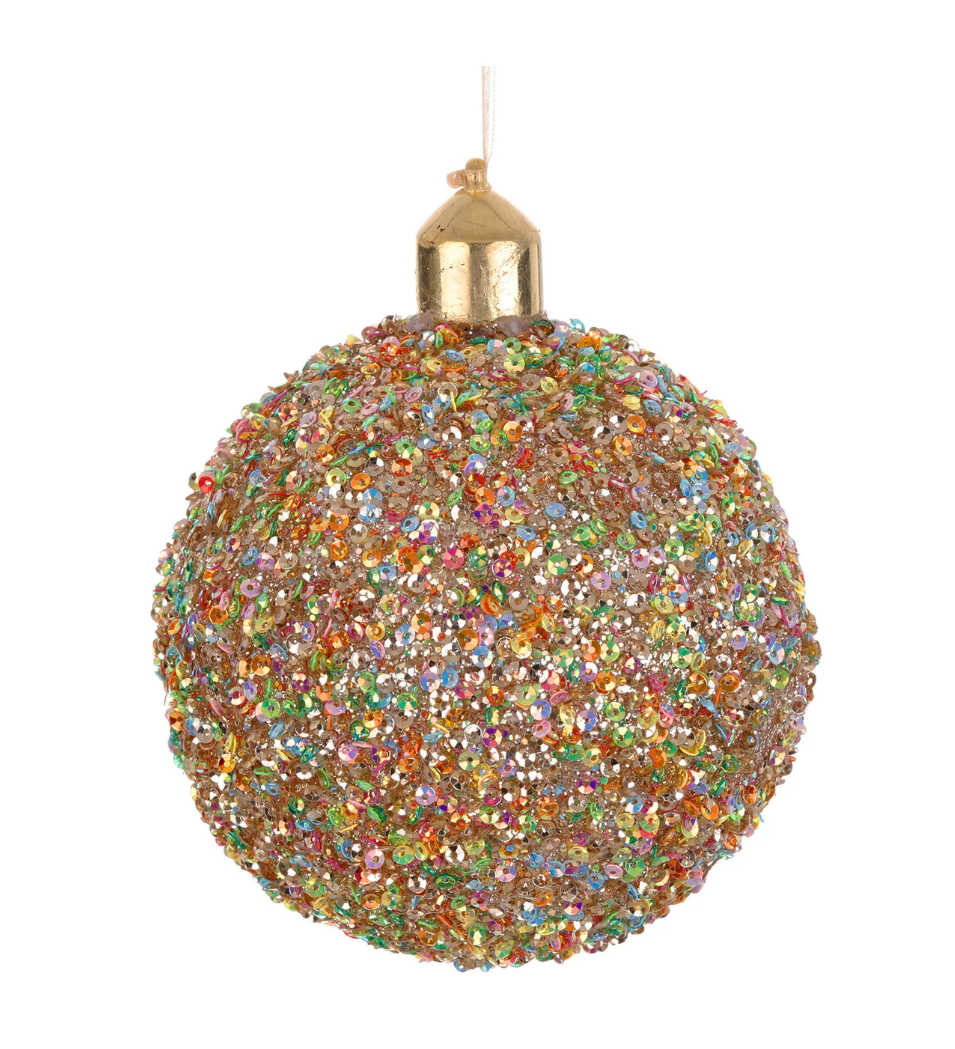 Old Fashioned Glitter Ball Ornament