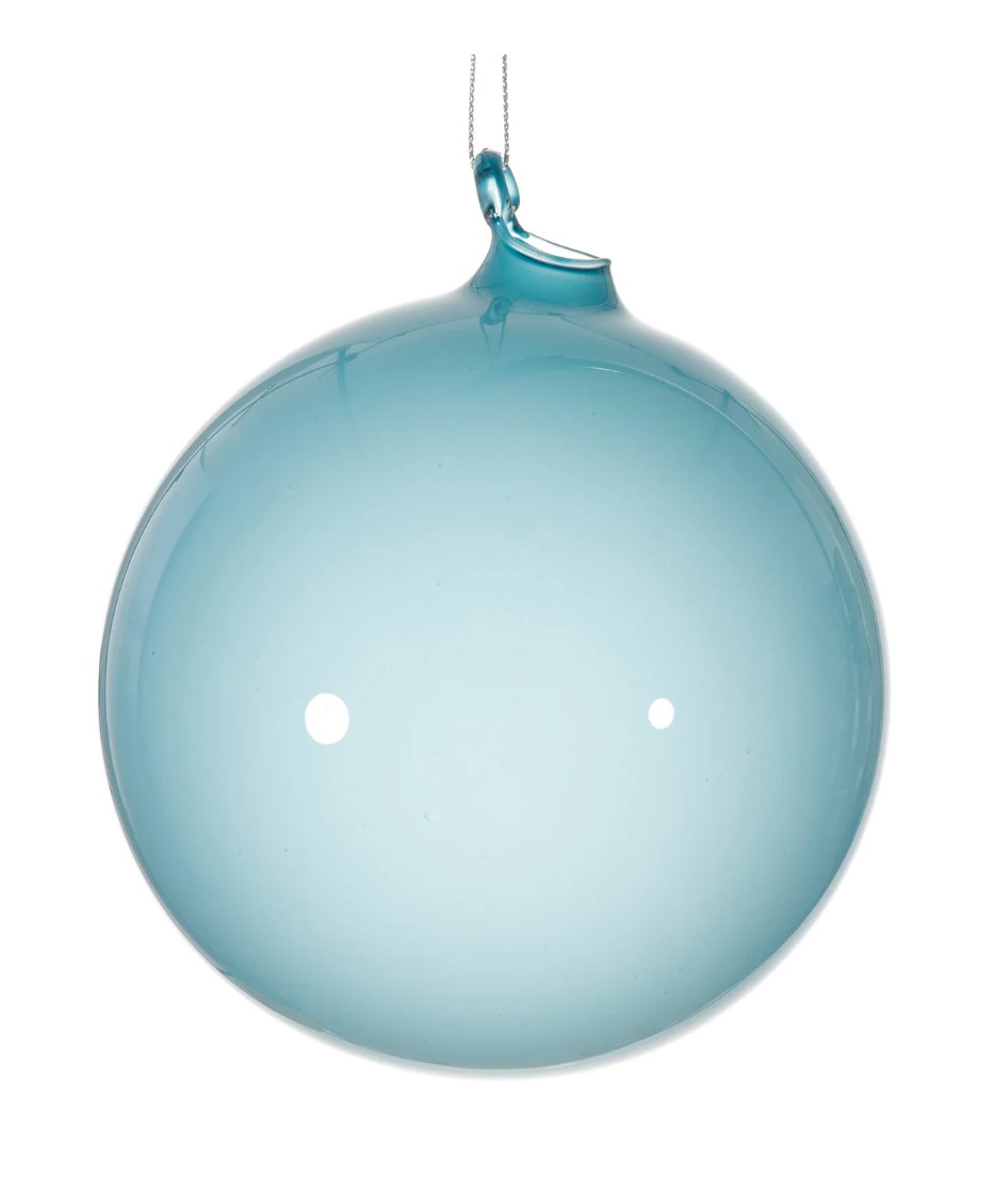 Denim Blue Glass Ornament