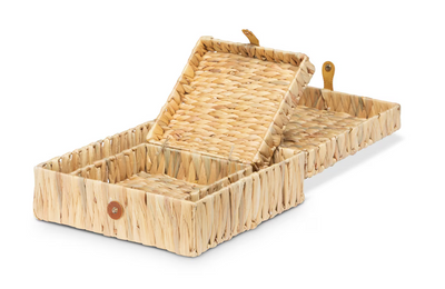 Island Palm Decorative Boxes, Set of 2