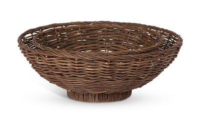 Island Palm Rattan Decorative Bowls, Set of 2