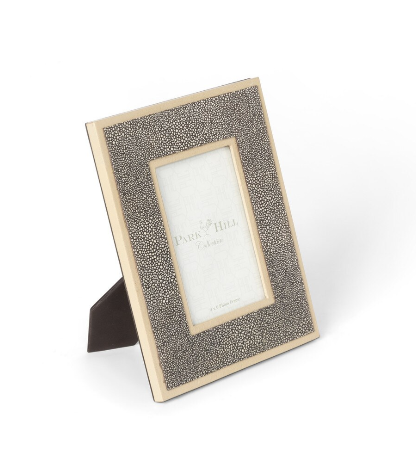 Shagreen Pattern Leather Photo Frame, 4x6