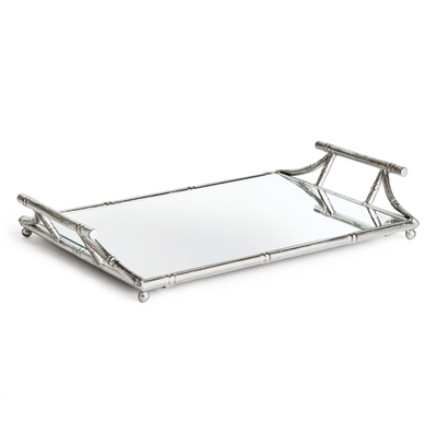 Daphne Mirrored Tray w/Handles