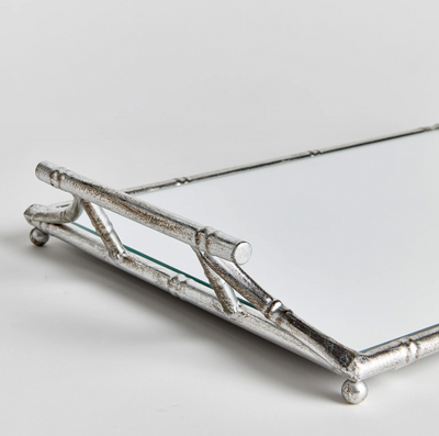 Daphne Mirrored Tray w/Handles