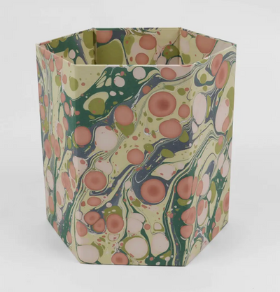 Marbled Collapsible Waste Basket