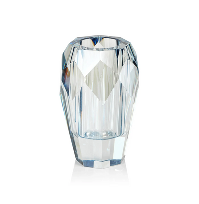 Veniza Cut Crystal Vase-Blue