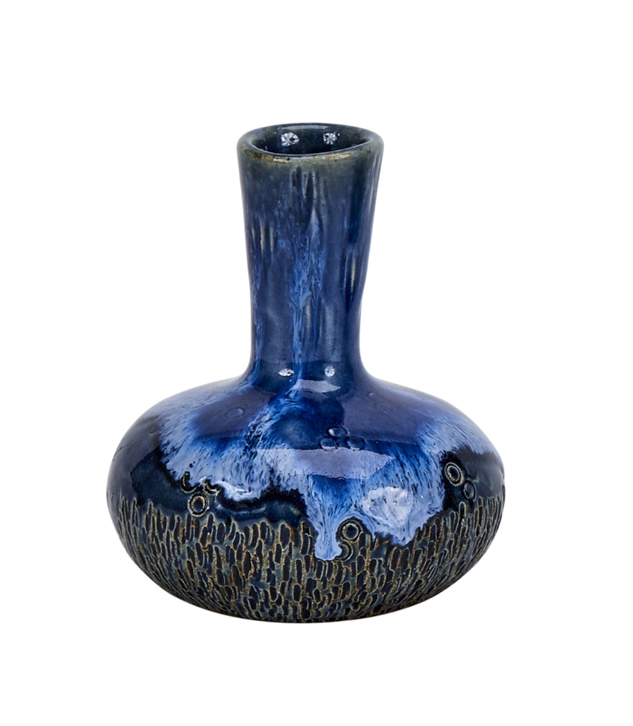 Blue Long Neck Vase (Large)