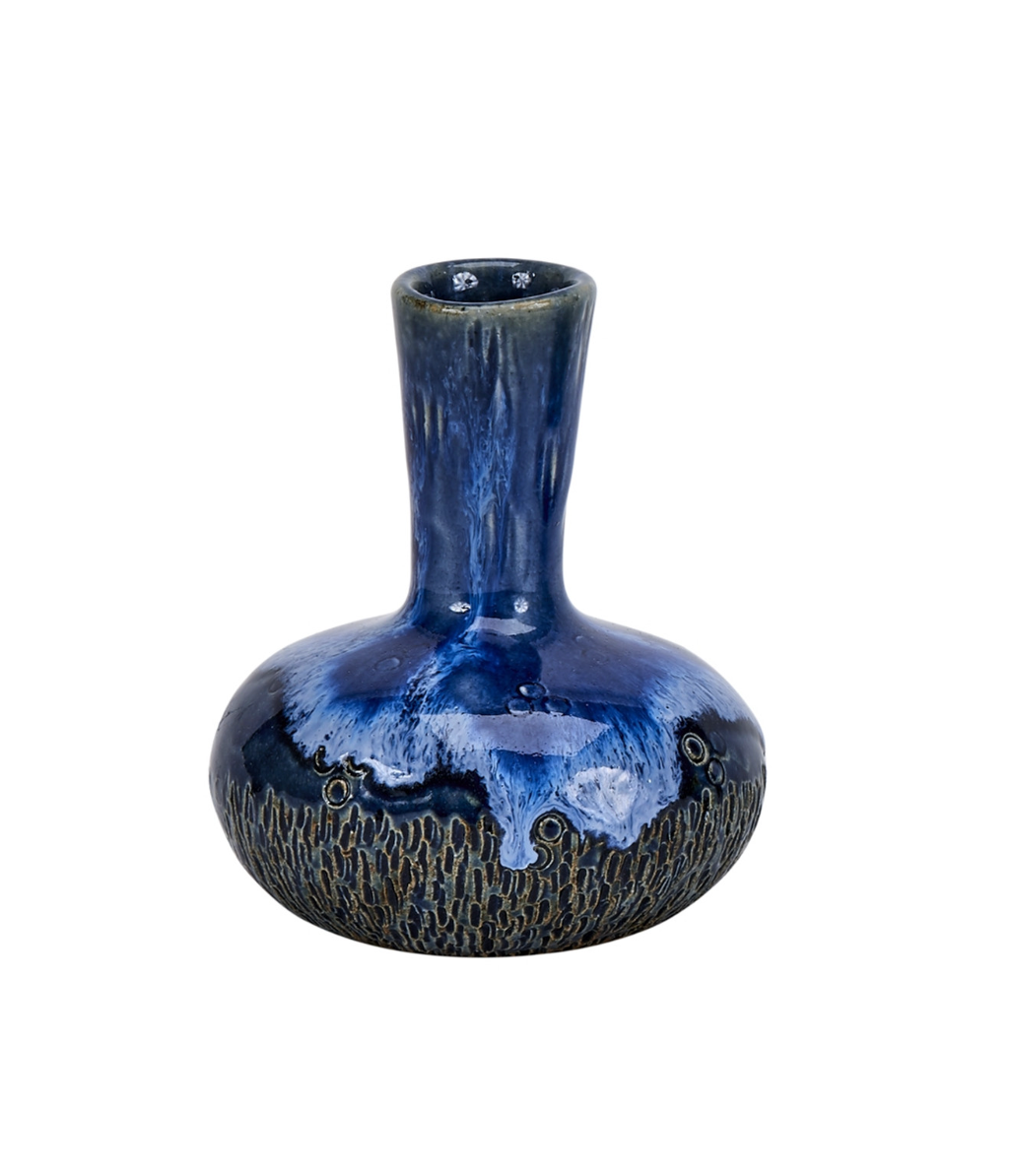 Blue Long Neck Vase (Small)