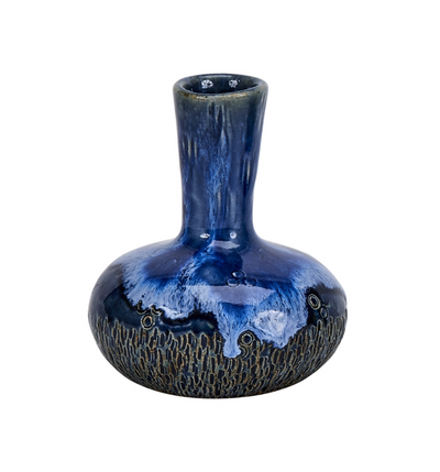 Blue Long Neck Vase (Med)