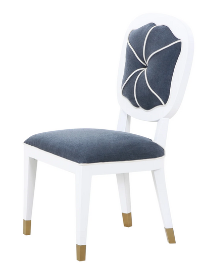 Carlyle Armless Dining Chair in Blue Tweed