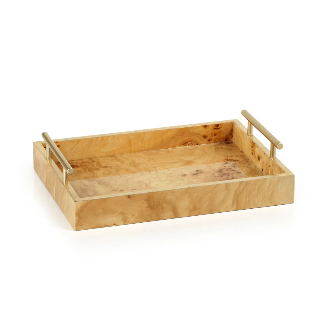Medium Leiden Burl Rectangular Tray