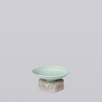 Celadon Porcelain Small Peony Dish