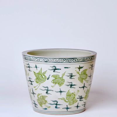 Cranes and Clouds Planter