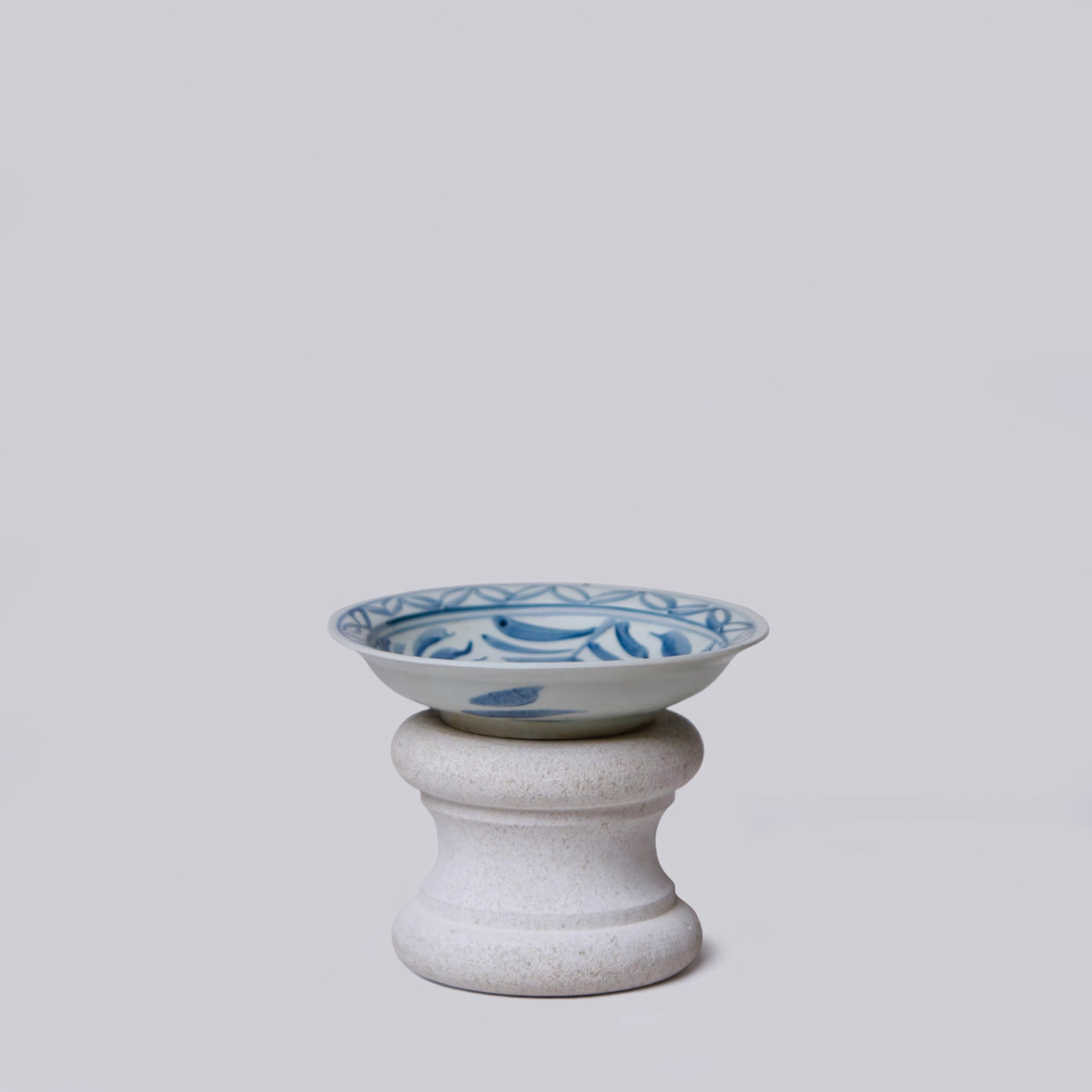 Small Blue & White Porcelain Floral Dish