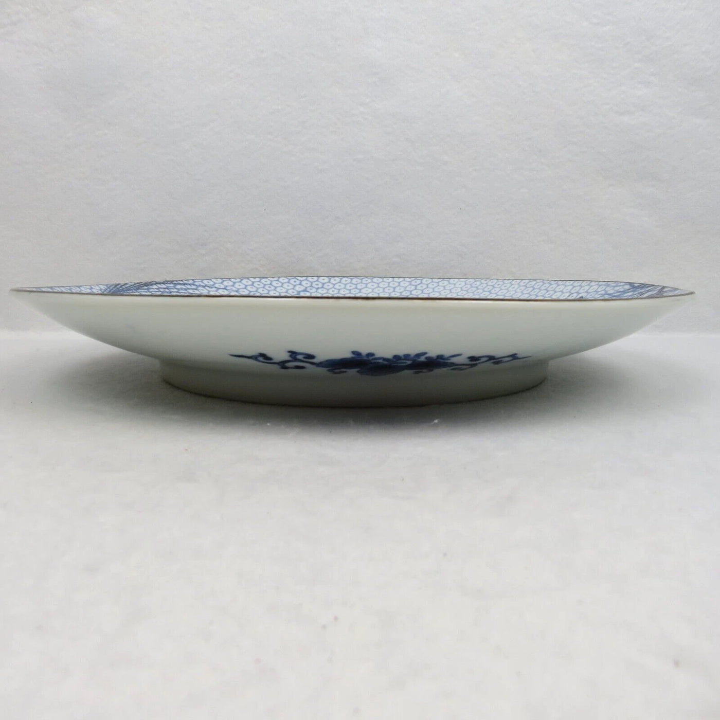 (Vintage As Is) Blue and White Quail Plate (left) 12.5"